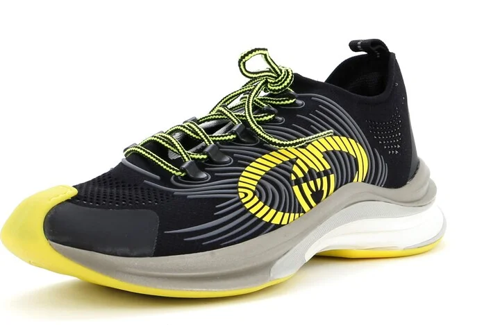 GUCCI Men's Run Sneakers Embroidered Technical Fabric