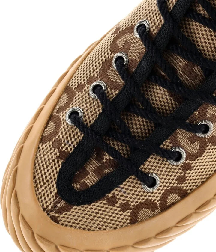 GUCCI Men's Tortuga High Top Sneakers Jumbo GG Canvas - Image 5