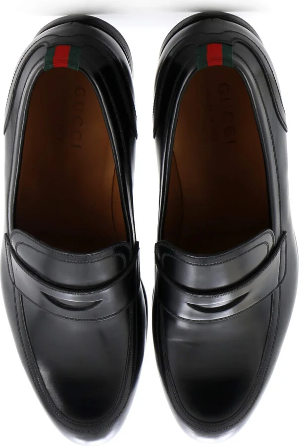 GUCCI Men's Web Loafers Leather - Image 2