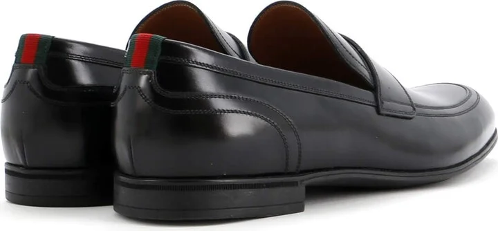 GUCCI Men's Web Loafers Leather - Image 3