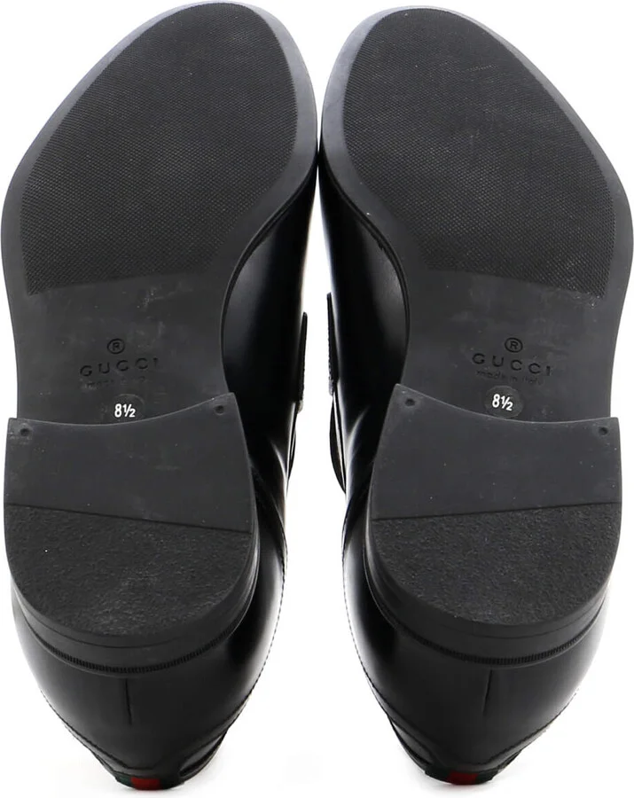 GUCCI Men's Web Loafers Leather - Image 4