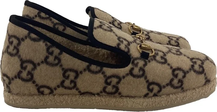 Gucci Men's Wool Covered Gg Monogram Fria Horsebit Loafer (Authentic Pre-Loved) - Image 2