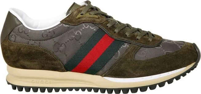 Gucci Panelled Lace-Up Sneakers