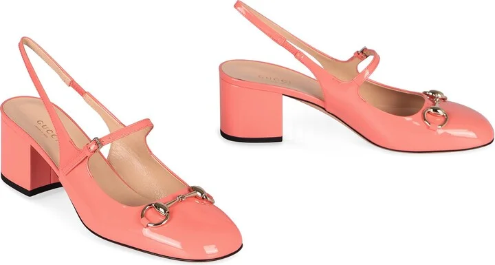 Gucci Patent Leather Slingback Pumps - Image 3