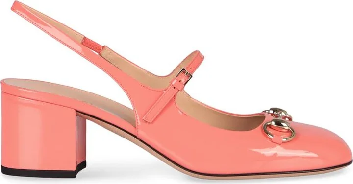 Gucci Patent Leather Slingback Pumps