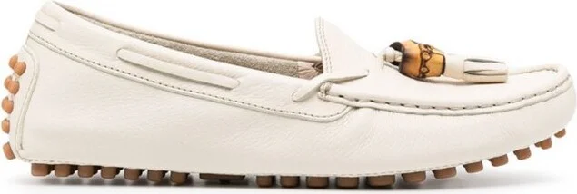 Gucci Pebbled Tassel Detailed Loafers