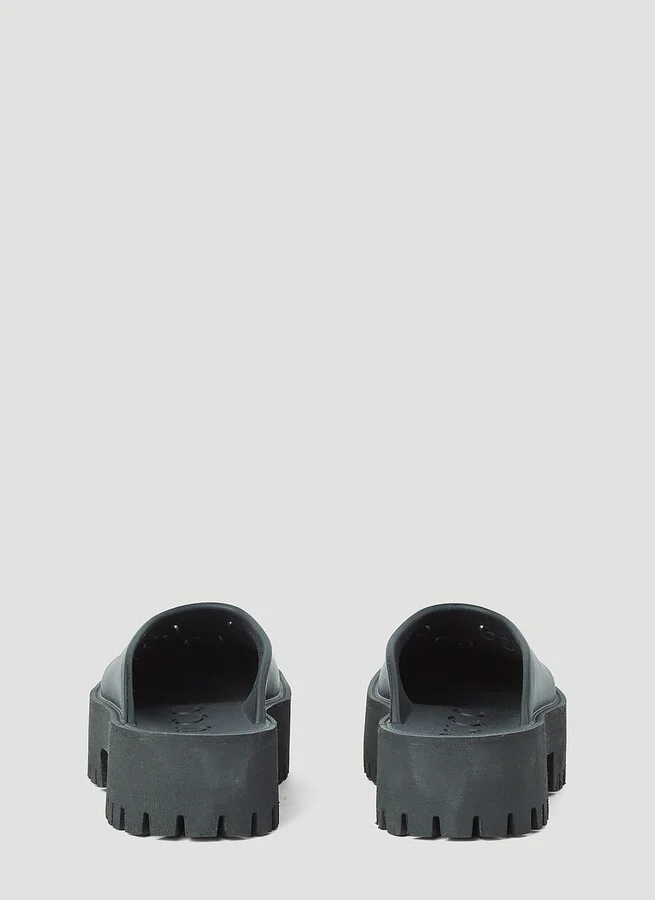 Gucci Perforated G Platform Mules - Woman Slip Ons Black Eu - 40 - Image 4