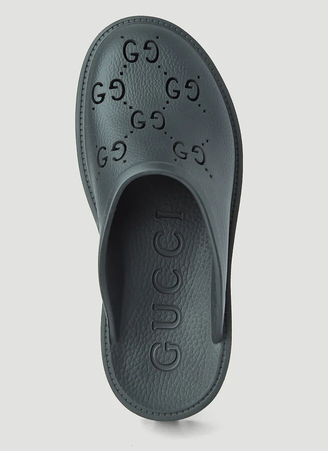 Gucci Perforated G Platform Mules - Woman Slip Ons Black Eu - 40 - Image 5