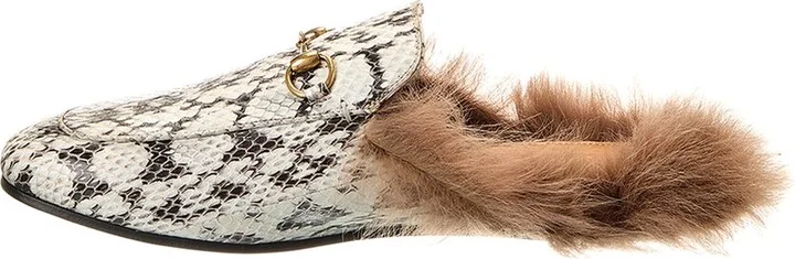 Gucci Princetown Snakeskin Slipper - Image 2