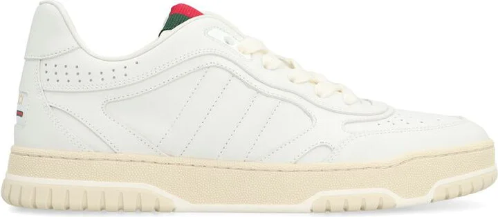 Gucci Re-Web Leather Low-Top Sneakers