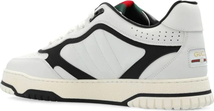 Gucci Re-Web Leather Sneakers - Image 2