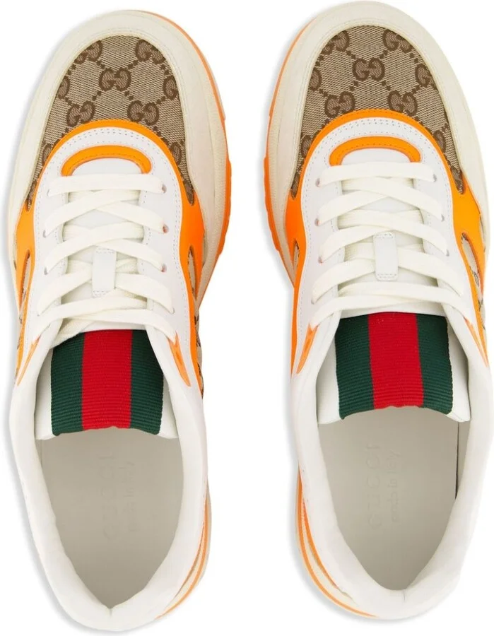 Gucci Re-Web Leather Sneakers - Image 2