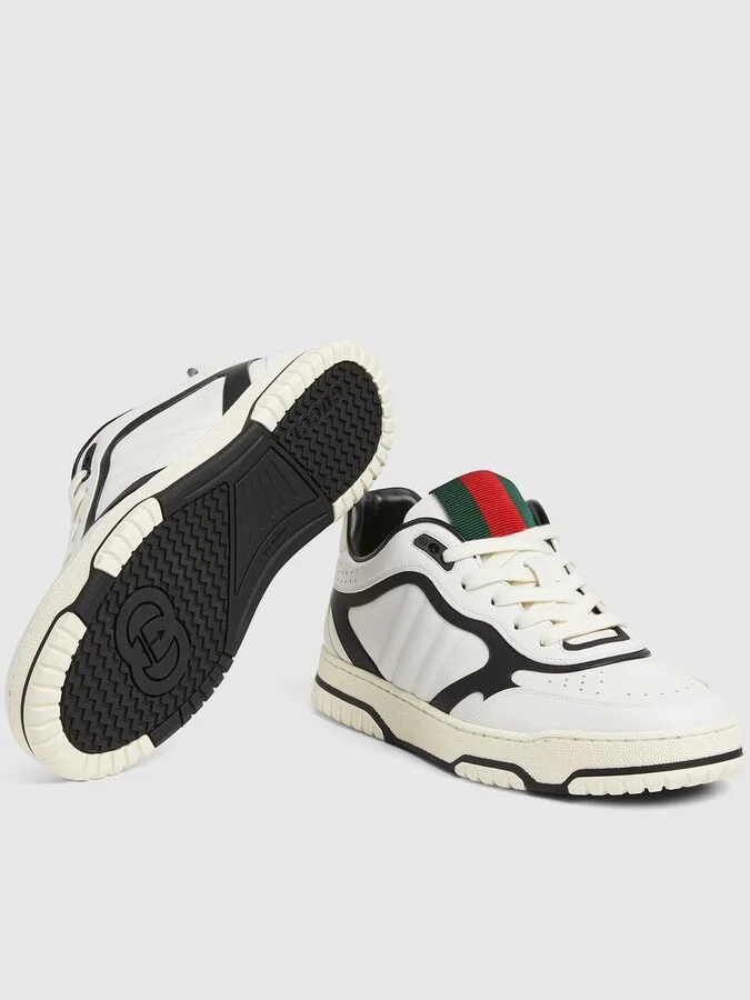 Gucci Re-Web Leather Sneakers - Image 7