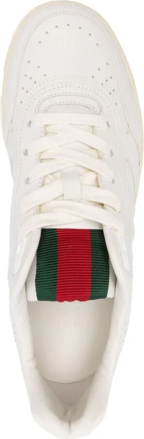 Gucci Re-Web Leather Sneakers - Image 2