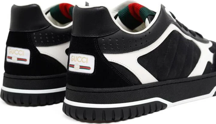 Gucci Re-Web Leather Sneakers - Image 2