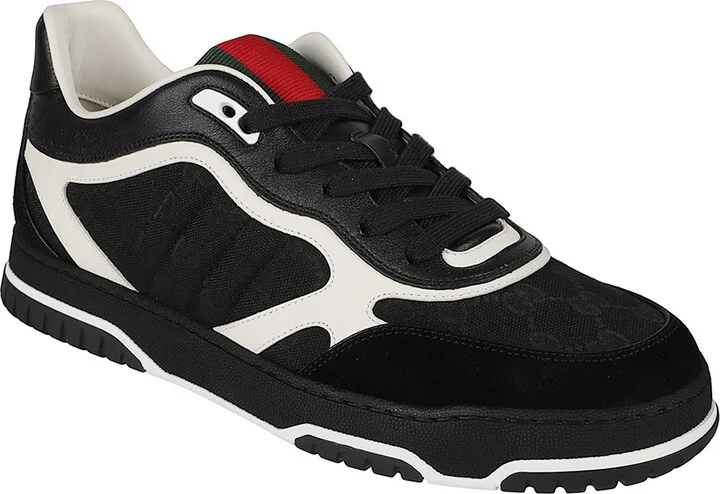 Gucci Re-Web Leather Sneakers - Image 3