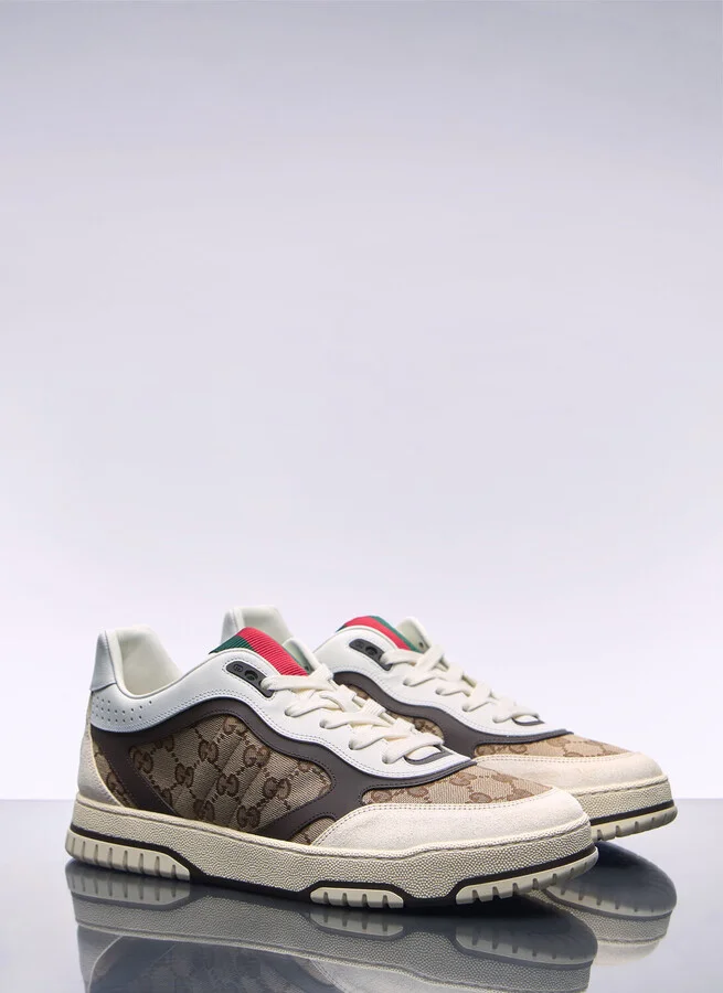 Gucci Re-web Sneakers - Man Sneakers Beige Uk - 09 - Image 3