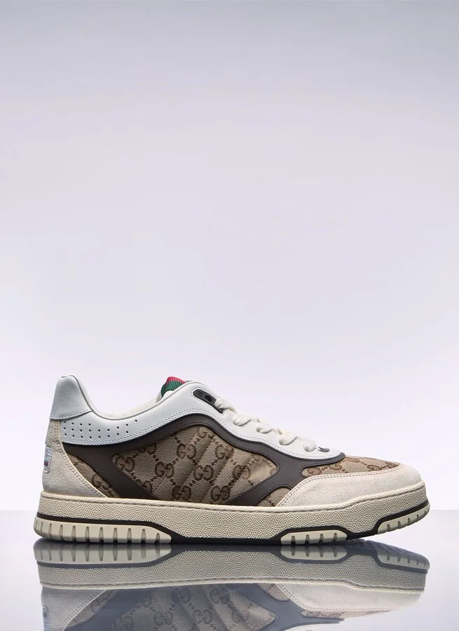 Gucci Re-web Sneakers - Man Sneakers Beige Uk - 09