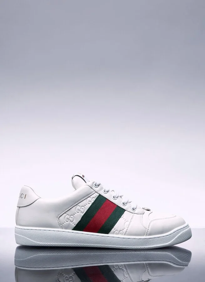 Gucci Screener Sneakers - Man Sneakers White Uk - 11