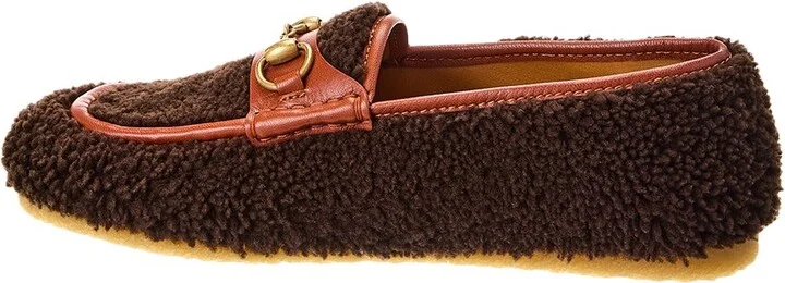 Gucci Shearling & Leather Loafer - Image 2