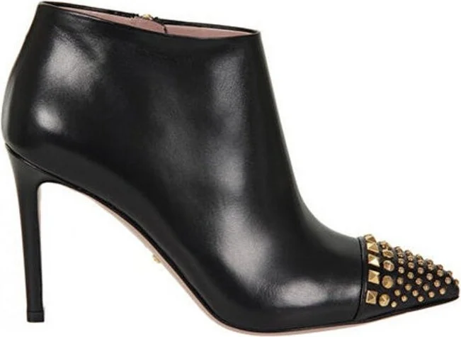 Gucci Side Zipped Studded Ankle Boots