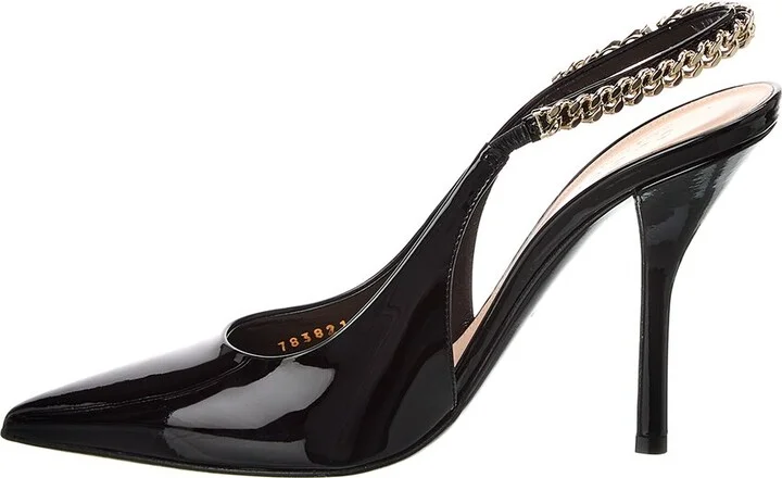 Gucci Signoria Leather Slingback Pump - Image 2