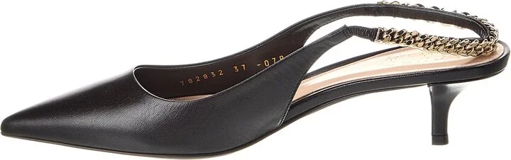 Gucci Signoria Leather Slingback Pump - Image 2