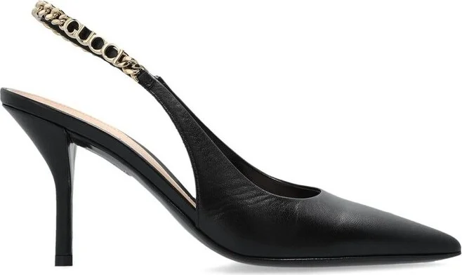 Gucci Signoria Logo Plaque Slingback Pumps