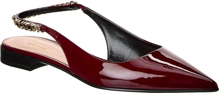 Gucci Signoria Patent Slingback Ballerina Flat