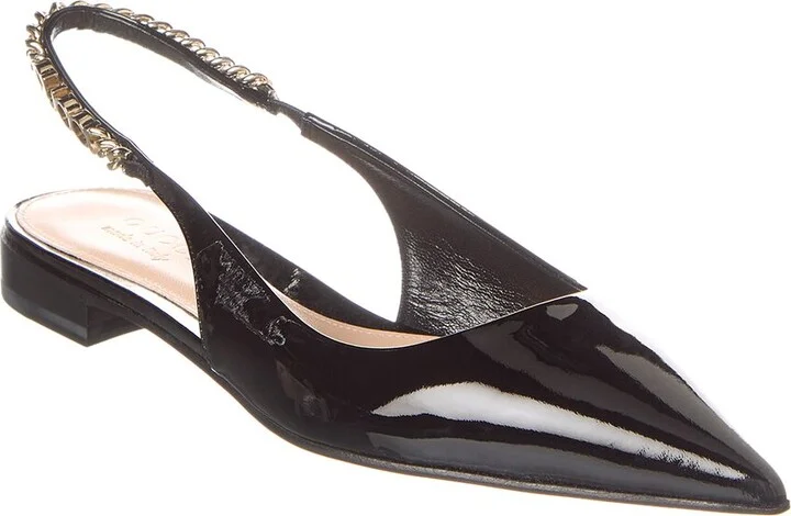 Gucci Signoria Patent Slingback Flat
