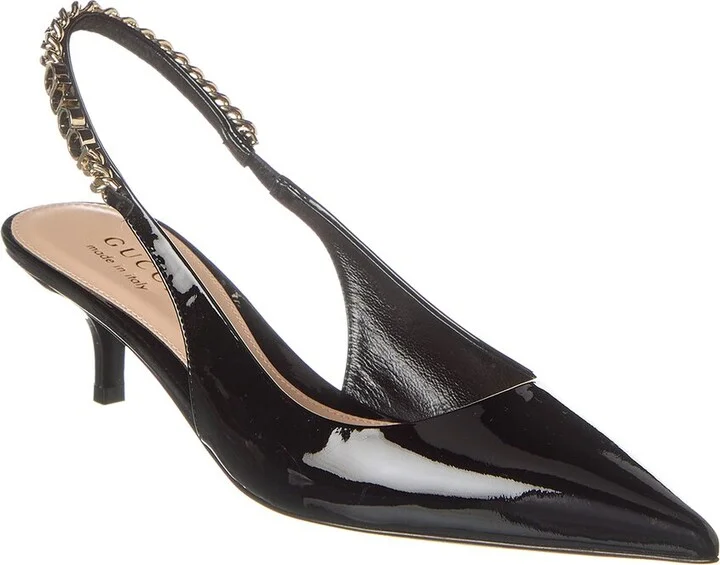 Gucci Signoria Patent Slingback Pump