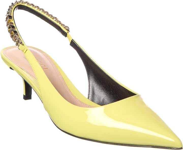 Gucci Signoria Patent Slingback Pump