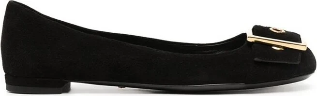 Gucci Slip-On Buckle Ballet Flats