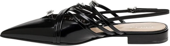 Gucci Strappy Leather Ballet Flat - Image 2