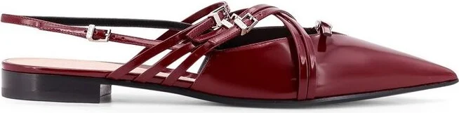 Gucci Strappy Pointed-Toe Slingback Flats