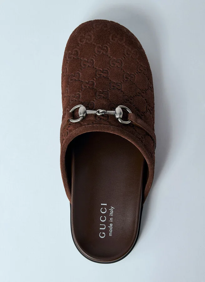 Gucci Suede Horsebit Mules - Man Mules Brown Uk - 12 - Image 6