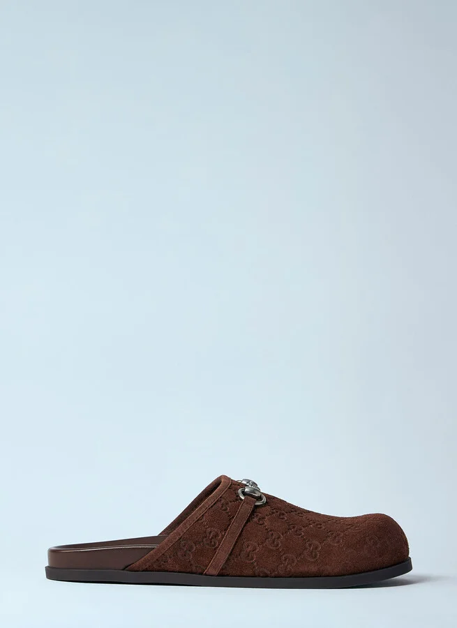 Gucci Suede Horsebit Mules - Man Mules Brown Uk - 12