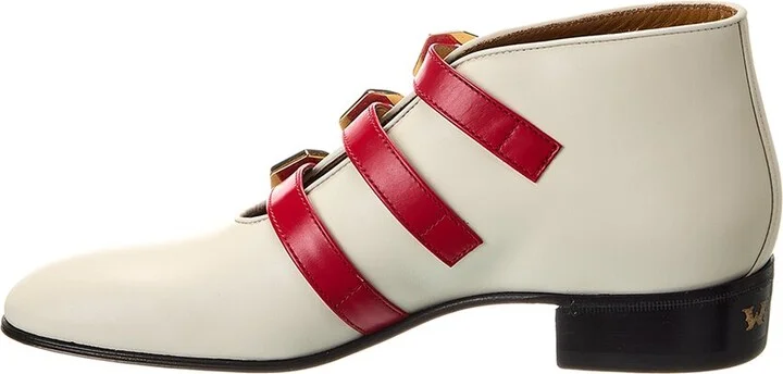Gucci Triple Buckle Leather Bootie - Image 2