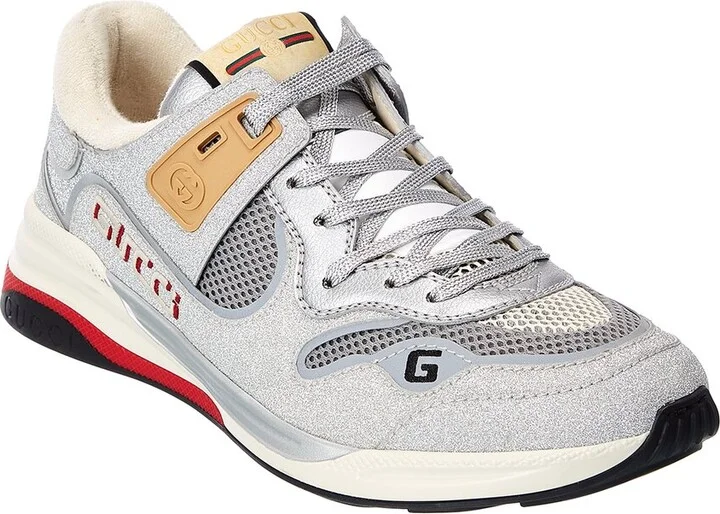 Gucci Ultrapace Glitter Leather & Mesh Sneaker