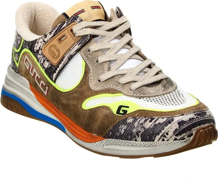 Gucci Ultrapace Leather & Suede Sneaker
