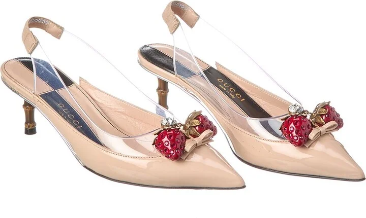 Gucci Vinyl & Patent Slingback Pump (Authentic Pre-Loved)