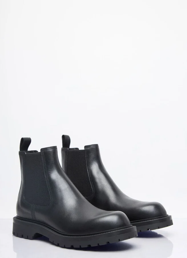 Gucci Web Chelsea Boots - Man Boots Black Uk - 08 - Image 3