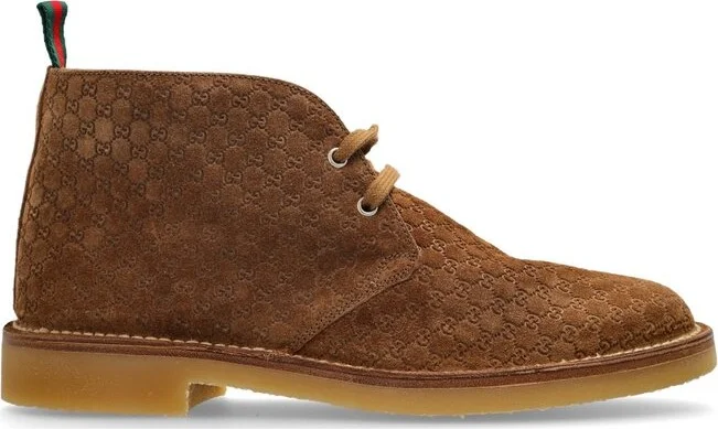 Gucci Web Detailed Ankle Boots