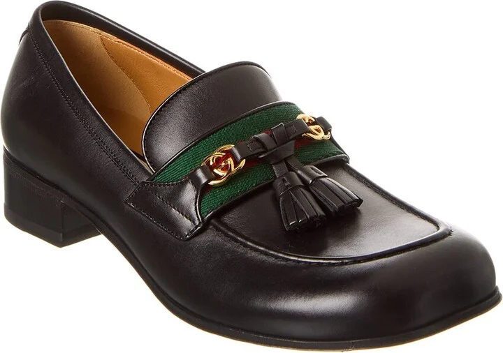 Gucci Web Interlocking G Leather Loafer