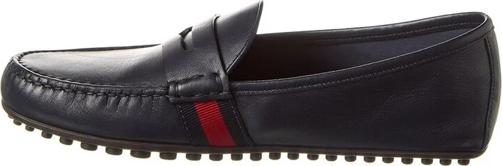 Gucci Web Leather Driver - Image 2
