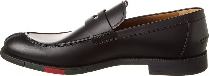Gucci Web Leather Loafer - Image 2