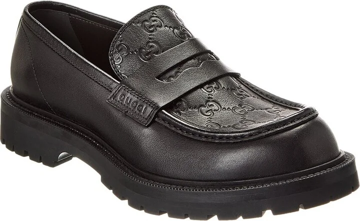 Gucci Web Leather Loafer