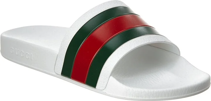 Gucci Web Rubber Slide Sandal