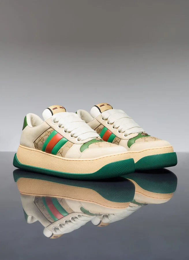 Gucci Web Screener Sneakers - Woman Sneakers Beige Eu - 41 - Image 3