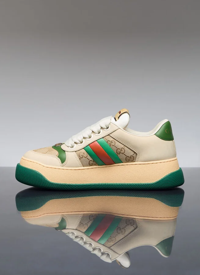Gucci Web Screener Sneakers - Woman Sneakers Beige Eu - 41 - Image 4